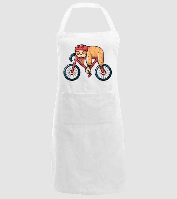 Leneș pe bicicletă model alb pe tricou