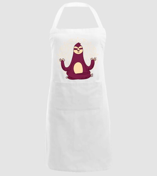Leneș Meditație Yoga model alb pe tricou