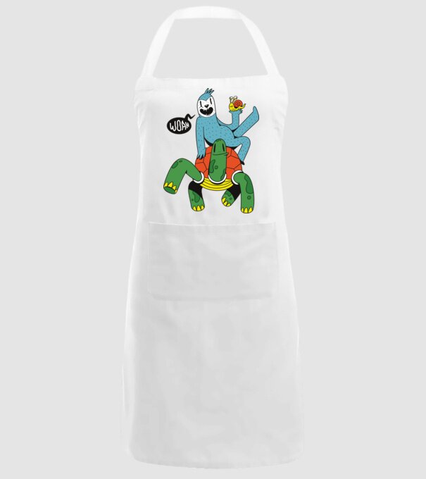 Animale lente model alb pe tricou