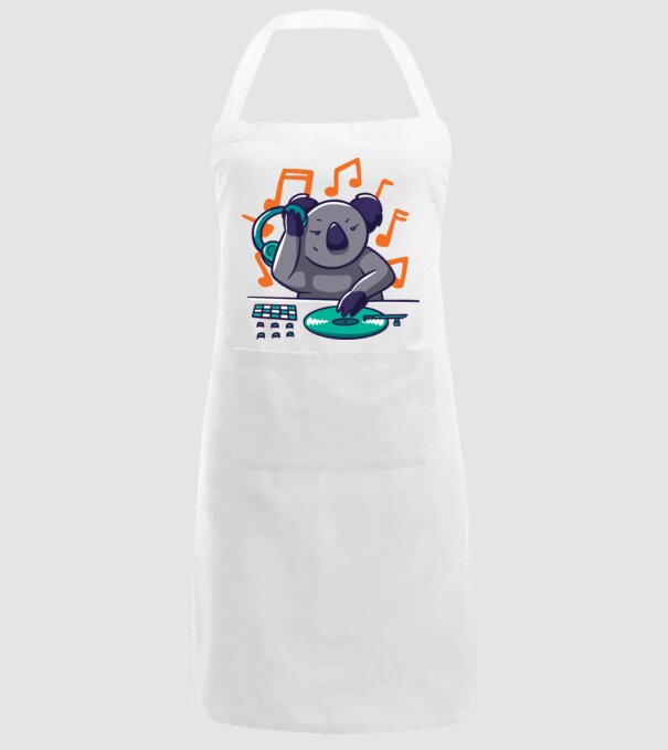 Koala DJ model alb pe tricou