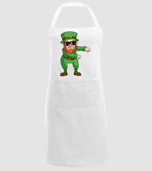 Leprechaun Floss DAB model alb pe tricou