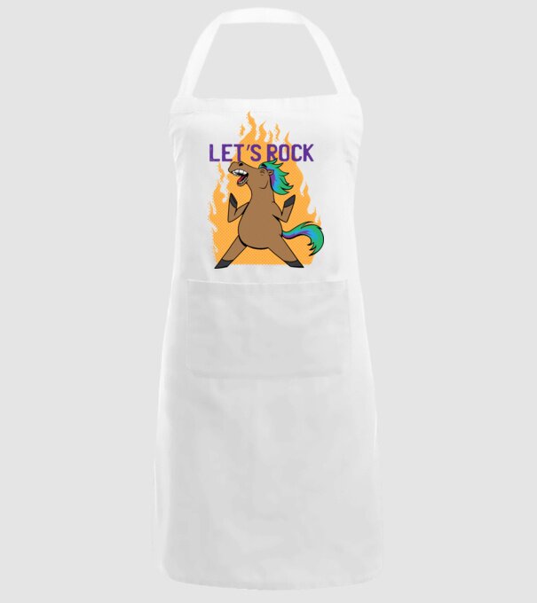 'Let''s Rock - Călăreț' model alb pe tricou