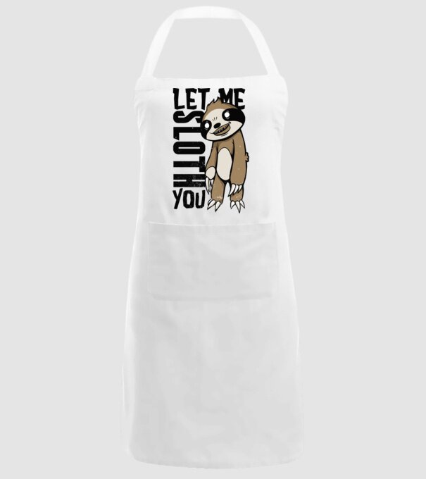 Let me Sloth You Leneș model alb pe tricou