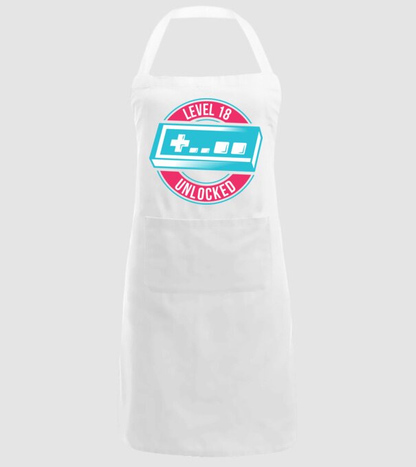 Level 18 Unlocked 18th Birthday model alb pe tricou
