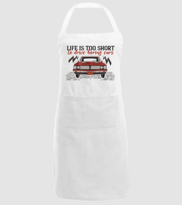Life is too boring to drive boring cars model alb pe tricou