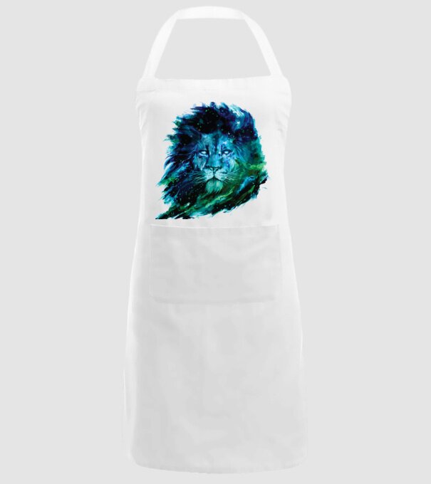lion color splash model alb pe tricou