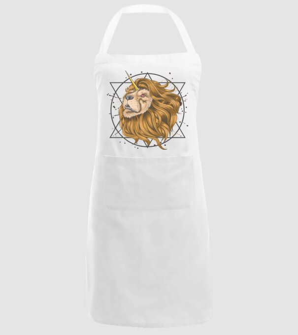 lion unicorn model alb pe tricou