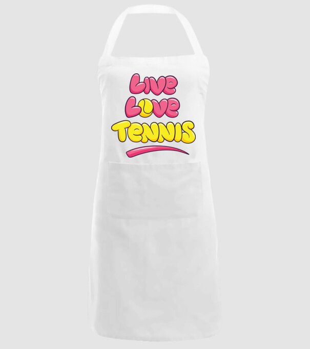 Live Love Tennis model alb pe tricou