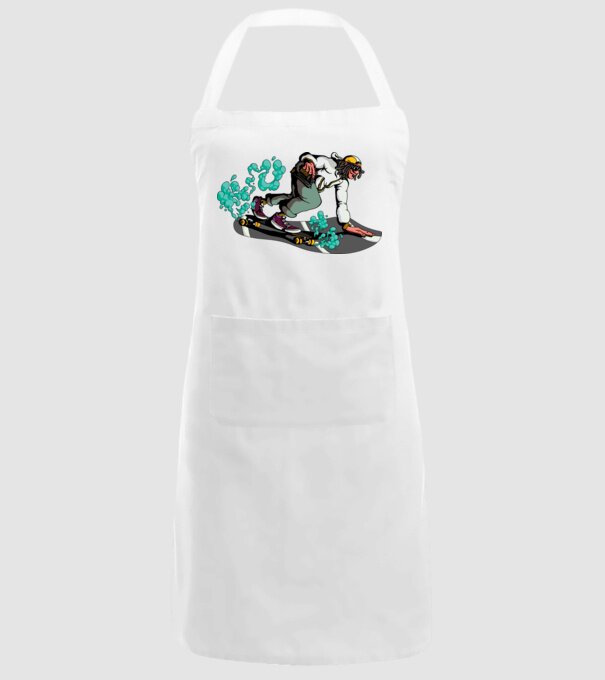 Longboard model alb pe tricou