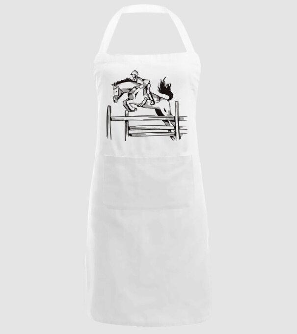 Călăreț model alb pe tricou