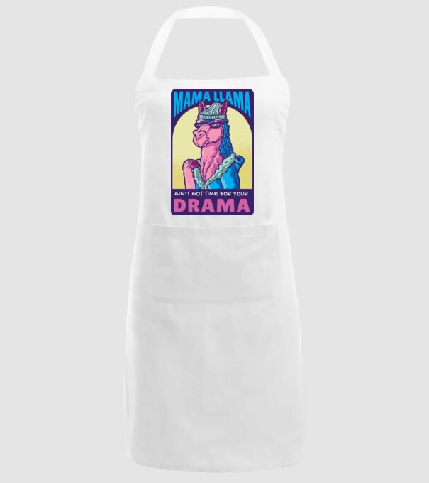 Mama Lama model alb pe tricou