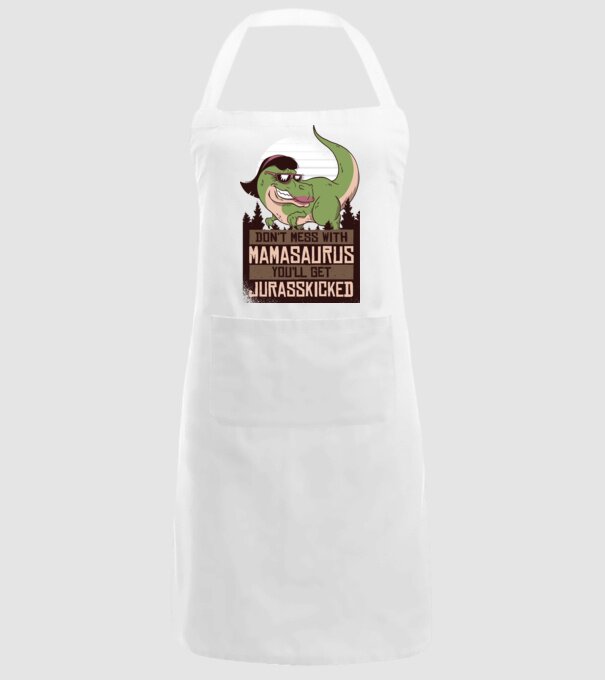 Mamasaurus tricou cu dinozaur model alb pe tricou