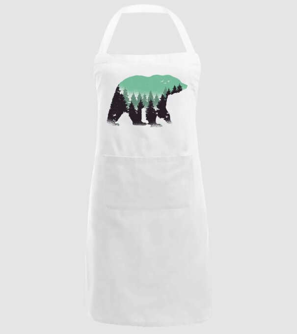 Urs pădure Natură tricou model alb pe tricou
