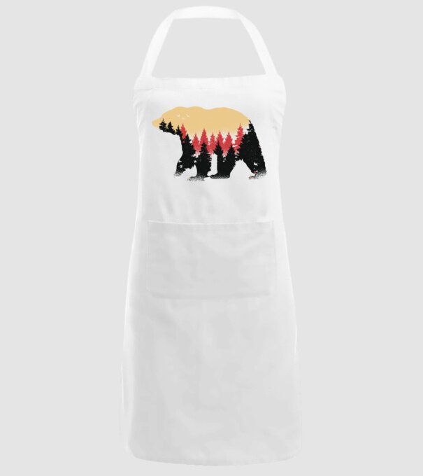 Urs Natură model alb pe tricou