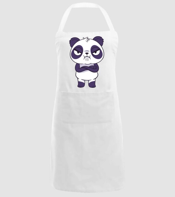 Panda furios model alb pe tricou