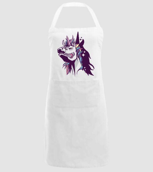 Unicorn supărat model alb pe tricou