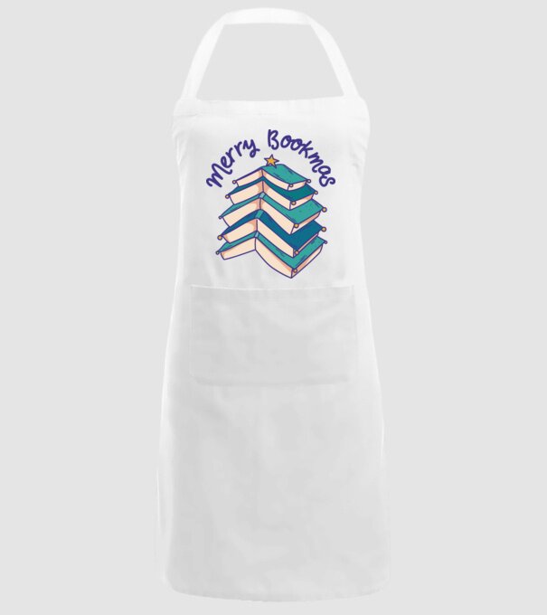 Merry Bookmas Crăciun cu cărți model alb pe tricou