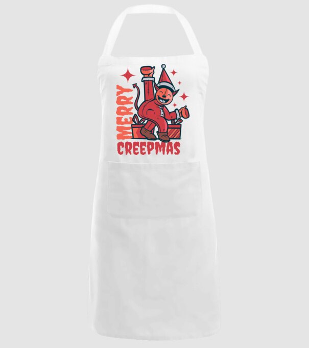 Merry Creepmas model alb pe tricou