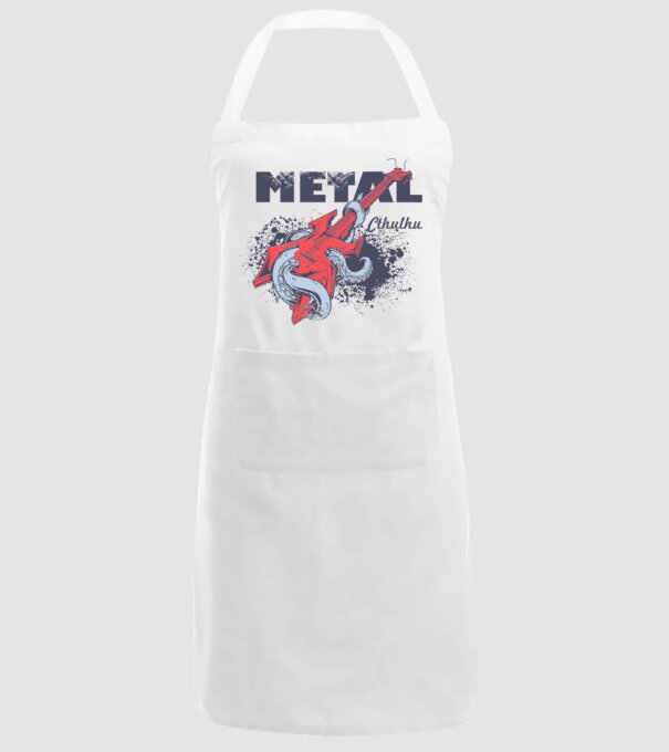 Metal Cthulhu model alb pe tricou