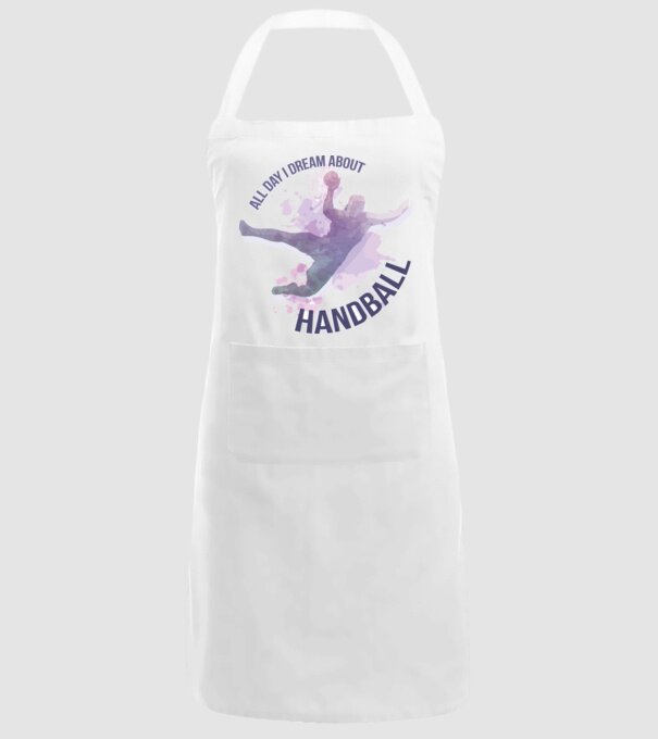 Visez la handbal în fiecare zi model alb pe tricou