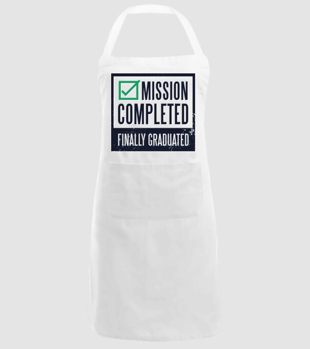 Mission completed Graduation pentru Absolvire model alb pe tricou