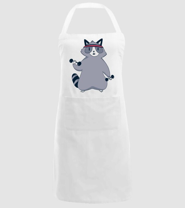 Raton antrenament model alb pe tricou
