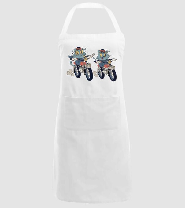 Pisicuțe motocicliste model alb pe tricou
