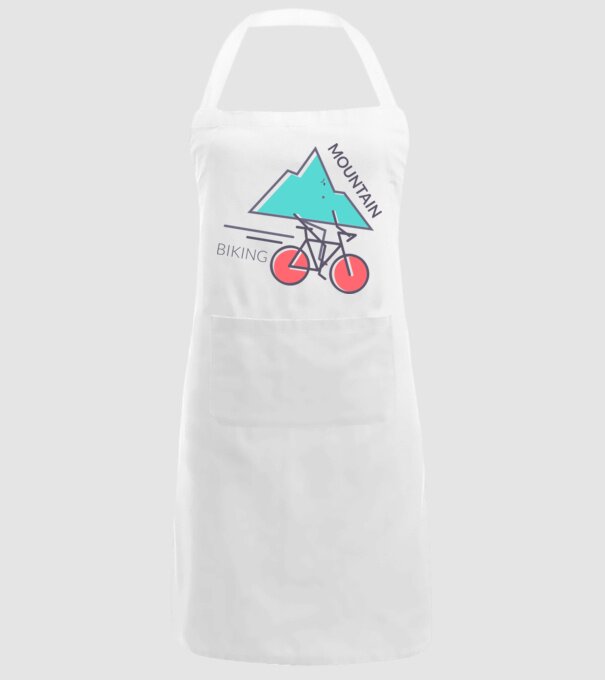 Mountain Biking model alb pe tricou