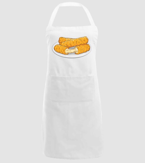 Fâșii de mozarella model alb pe tricou