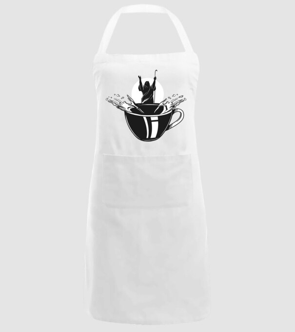 Moise cafea model alb pe tricou