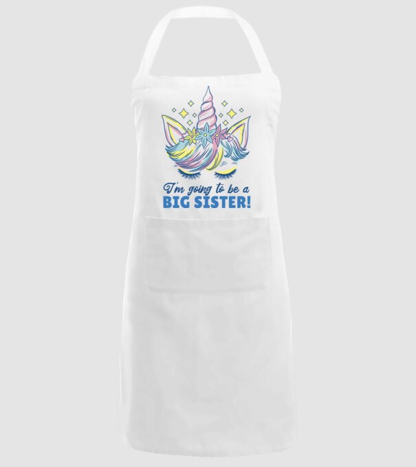 O să fiu un frate mai mare Unicorn model alb pe tricou