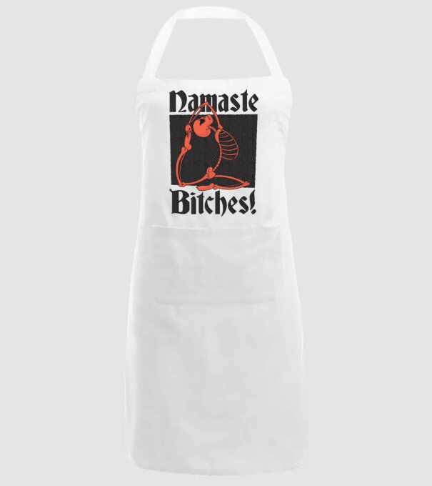 Namaste Bitches model alb pe tricou