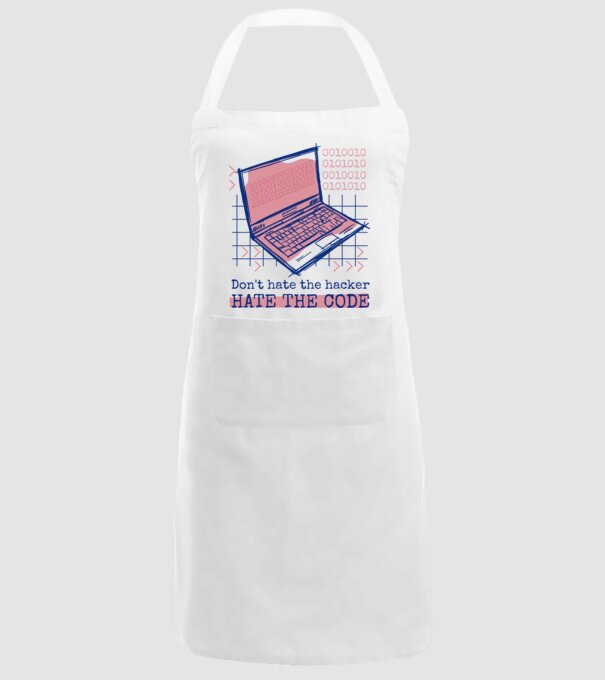 Nu urî hackerul, urăște codul model alb pe tricou