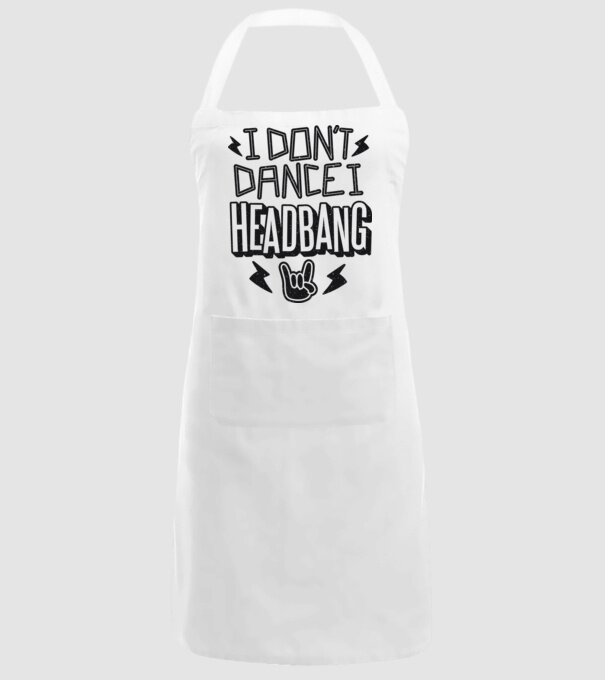 Nu dansez, fac Headbang model alb pe tricou