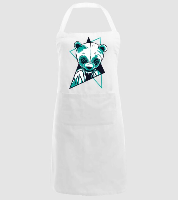 Panda Neon model alb pe tricou