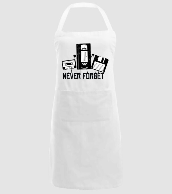 Never Forget model alb pe tricou