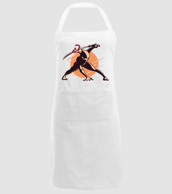 Ninja model alb pe tricou