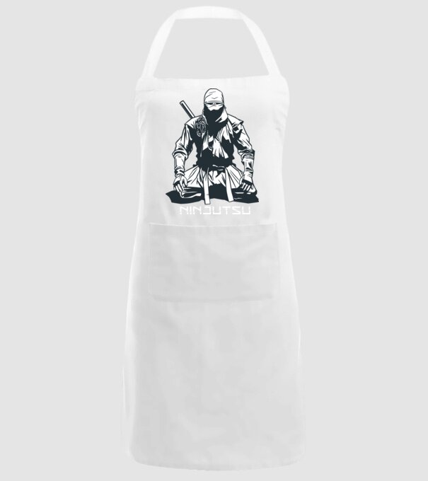 Ninja model alb pe tricou