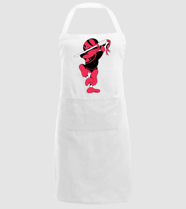 Ninja model alb pe tricou