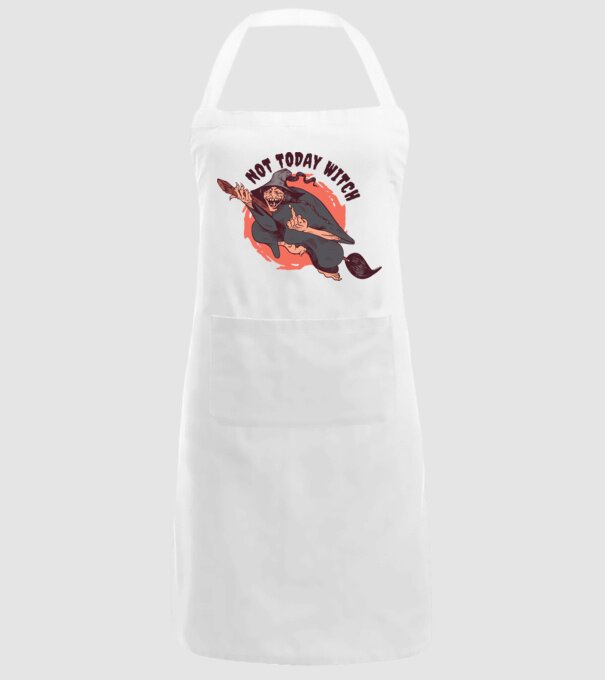 Not today witch model alb pe tricou