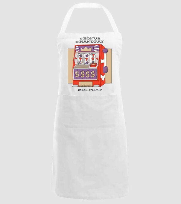 Slot machine model alb pe tricou