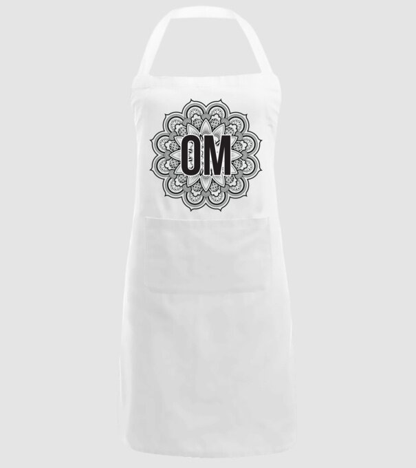 OM Mandala model alb pe tricou