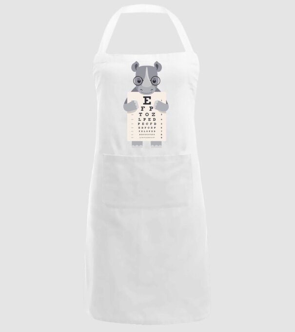 Examen oftalmologie rinocer model alb pe tricou