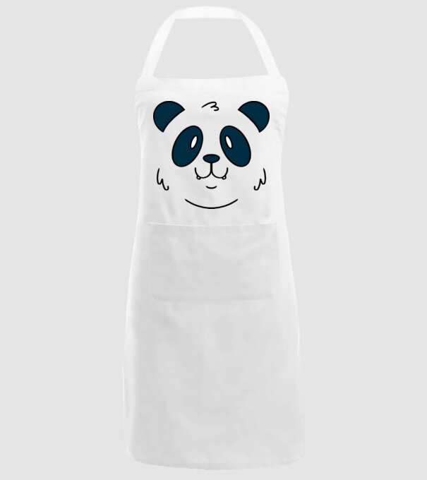 Cap de panda model alb pe tricou