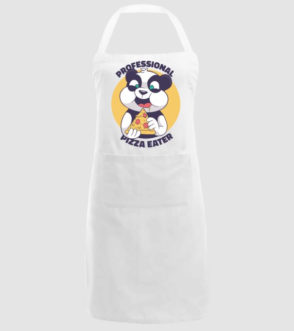 Panda Pizza model alb pe tricou