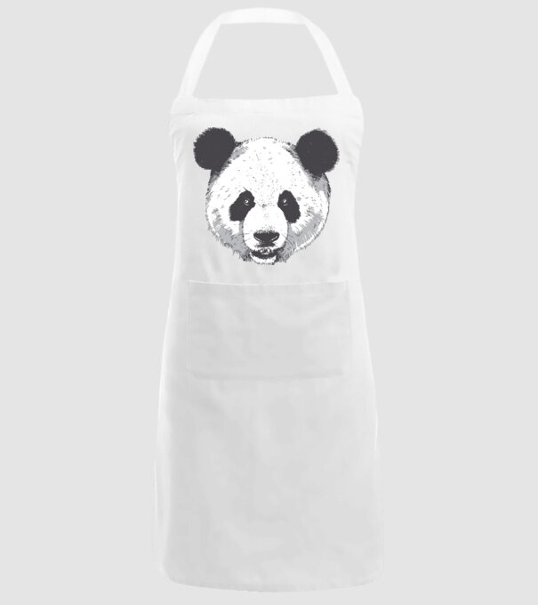 Cap de panda model alb pe tricou