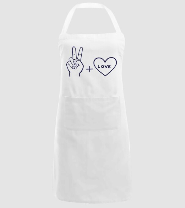 Peace + Love model alb pe tricou