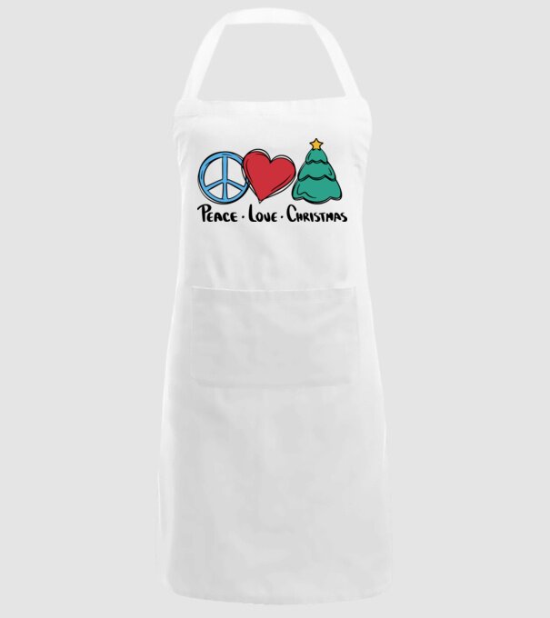 Peace Love Crăciun model alb pe tricou