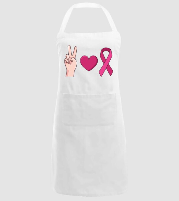 Peace Love lupta împotriva cancerului de sân model alb pe tricou