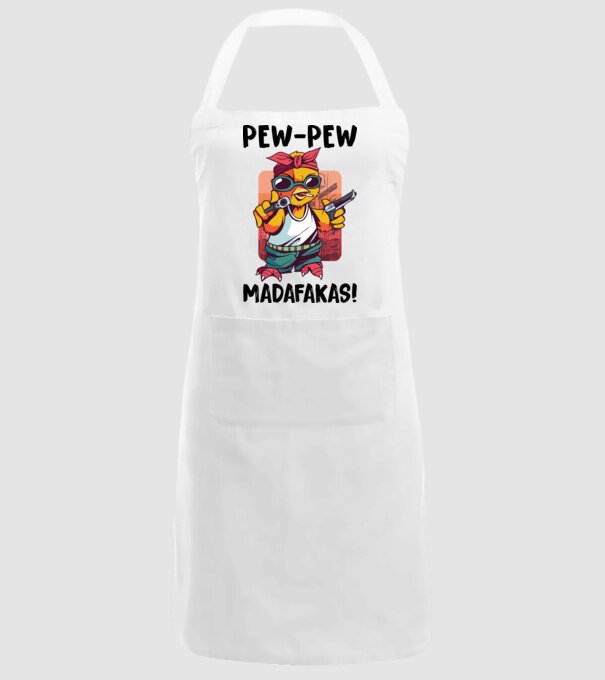 Pew Pew Pew Madafakas Pui alb model alb pe tricou